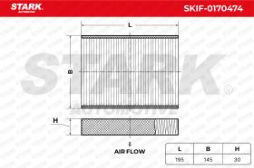 STARK RECAMBIOS SKIF0170474 - FILTER, INTERIOR AIR