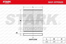 STARK RECAMBIOS SKIF0170523 - FILTER, INTERIOR AIR
