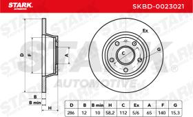 STARK RECAMBIOS SKBD0023021 - BRAKE DISC