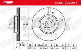 STARK RECAMBIOS SKBD0023037 - BRAKE DISC