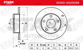 STARK RECAMBIOS SKBD0023056 - BRAKE DISC