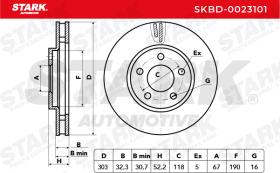 STARK RECAMBIOS SKBD0023101 - BRAKE DISC