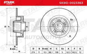 STARK RECAMBIOS SKBD0023363 - BRAKE DISC