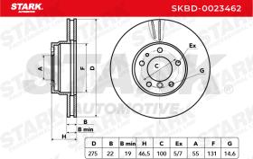 STARK RECAMBIOS SKBD0023462 - BRAKE DISC