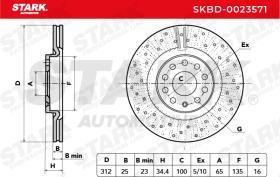 STARK RECAMBIOS SKBD0023571 - BRAKE DISC