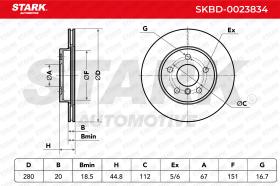 STARK RECAMBIOS SKBD0023834 - BRAKE DISC