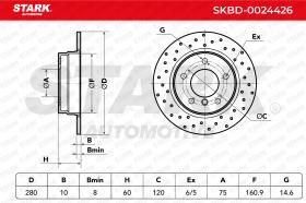 STARK RECAMBIOS SKBD0024426 - BRAKE DISC