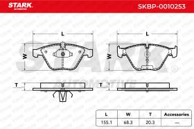 STARK RECAMBIOS SKBP0010253 - BRAKE PAD SET, DISC BRAKE