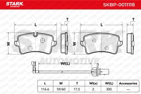 STARK RECAMBIOS SKBP0011118 - BRAKE PAD SET, DISC BRAKE