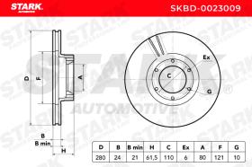 STARK RECAMBIOS SKBD0023009 - BRAKE DISC