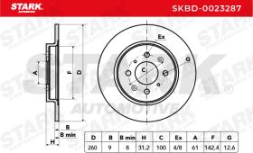 STARK RECAMBIOS SKBD0023287 - BRAKE DISC