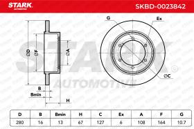 STARK RECAMBIOS SKBD0023842 - BRAKE DISC