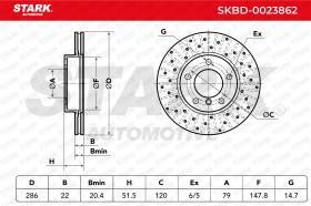 STARK RECAMBIOS SKBD0023862 - BRAKE DISC